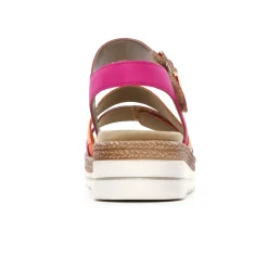 Sandales Compensées Remonte D0Q55-31 Magenta Rouge