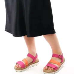 Sandales Compensées Remonte D0Q55-31 Magenta Rouge