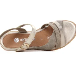 Sandales Compensées Remonte R6263-60 Metal Perle