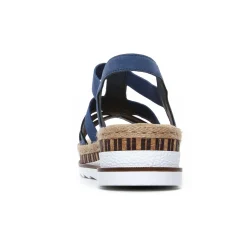 Sandales Compensées Rieker V7909-12 Bleu
