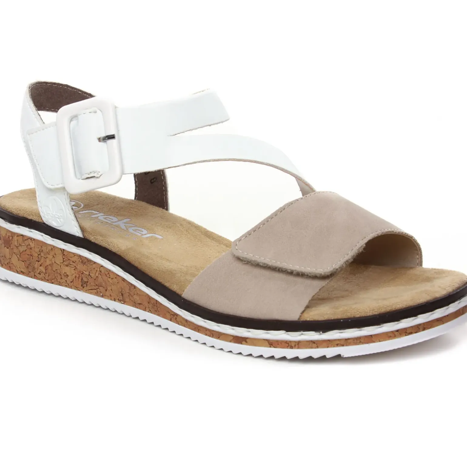 Sandales Compensées Rieker V3660-60 Nude Weiss
