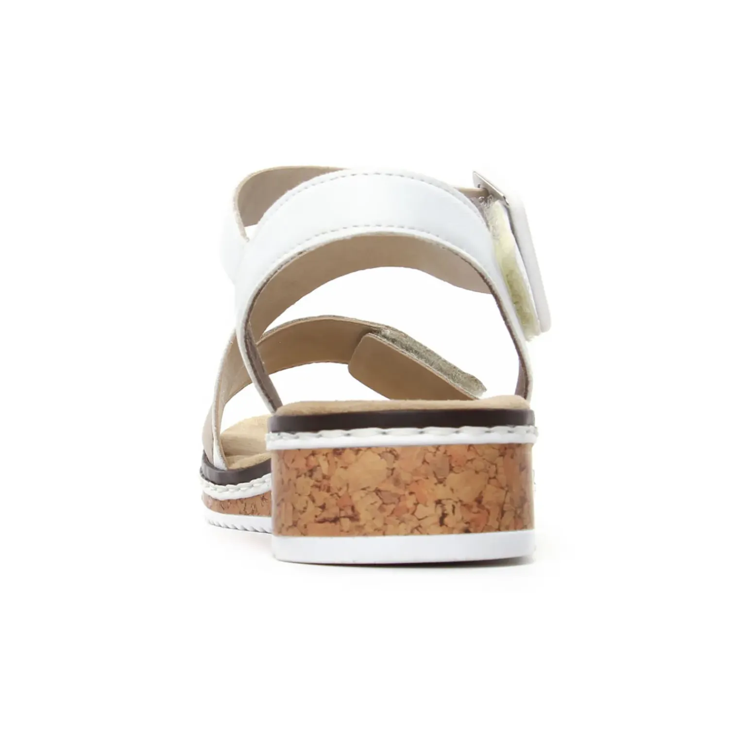 Sandales Compensées Rieker V3660-60 Nude Weiss