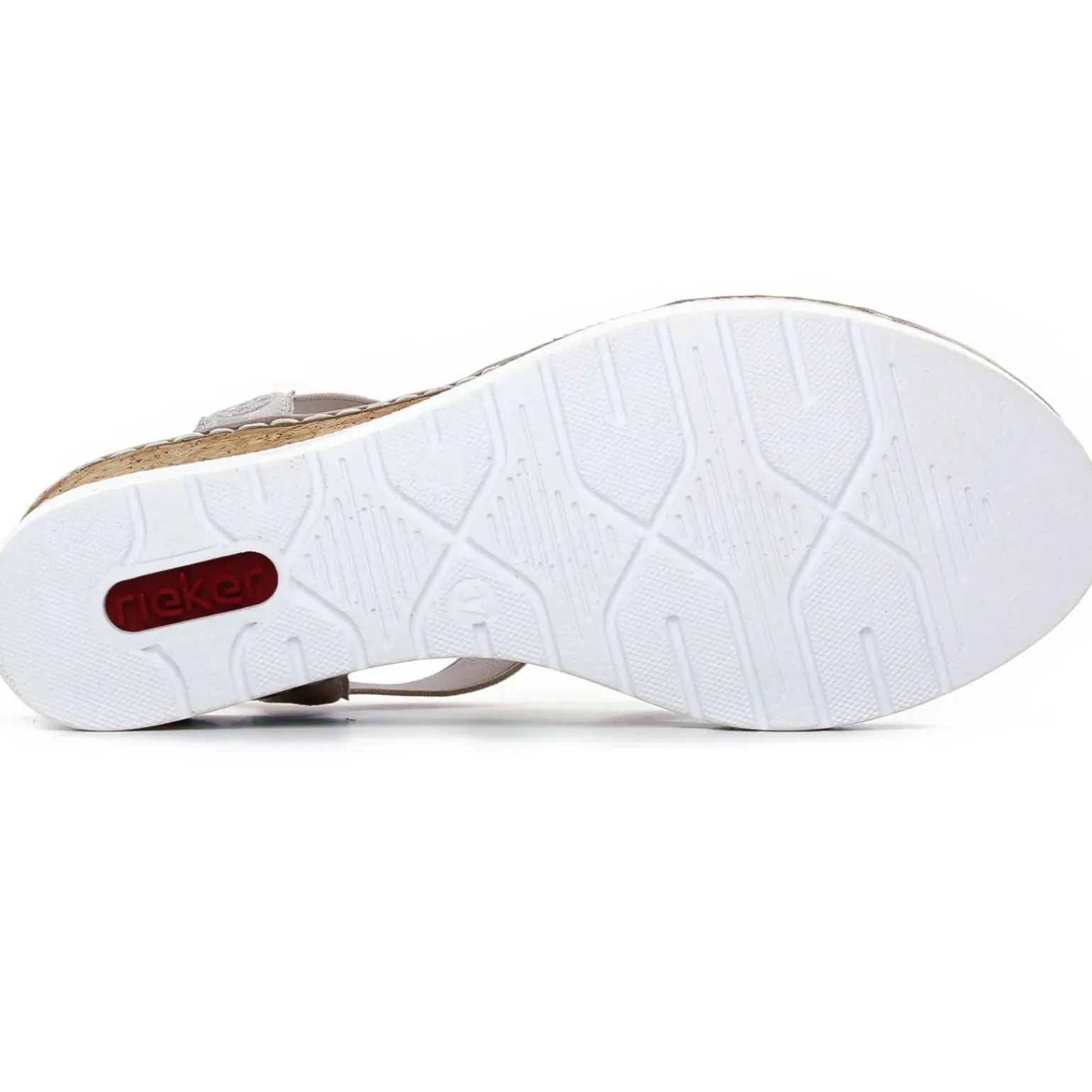 Sandales Compensées Rieker V3822-90 Rose Metallic