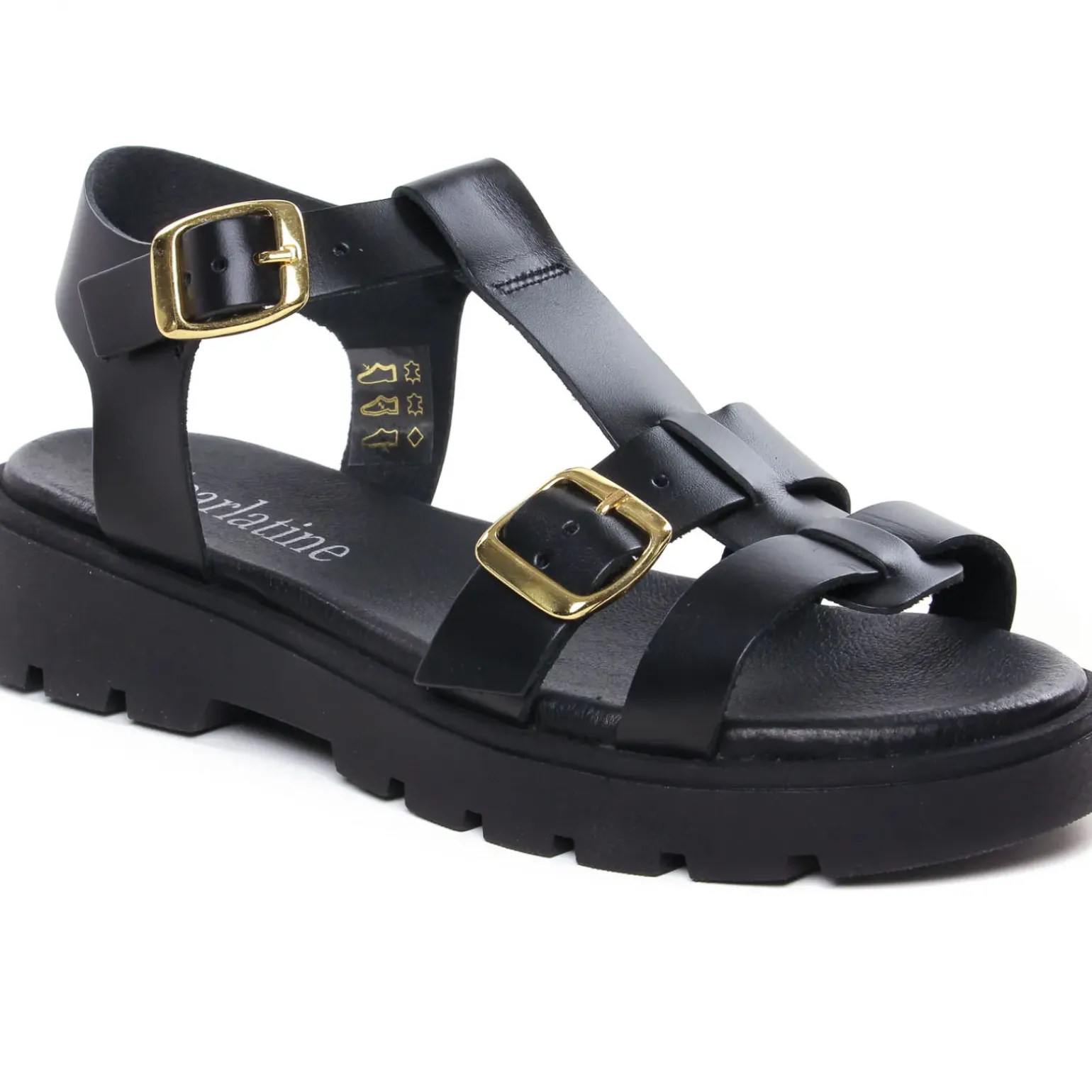 Sandales Compensées Scarlatine Co45420B Noir