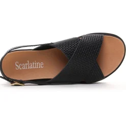 Sandales Compensées Scarlatine Co44644Dc Noir