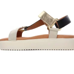 Sandales Compensées Scarlatine Co44948D Opalo Latte