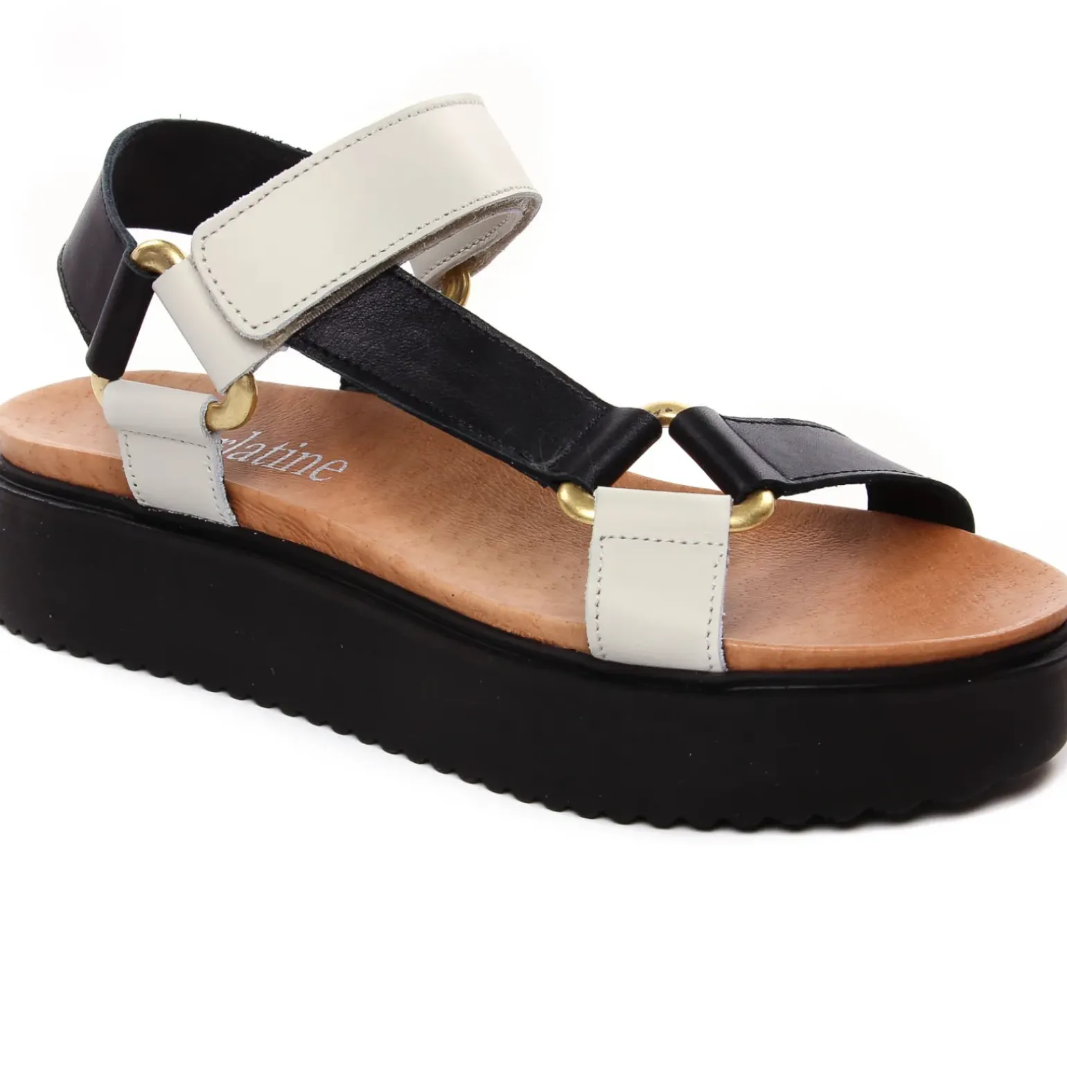 Sandales Compensées Scarlatine Co44948Ea Lat Noir Nut