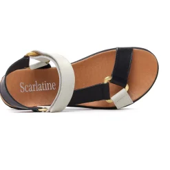 Sandales Compensées Scarlatine Co44948Ea Lat Noir Nut