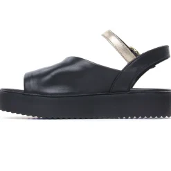 Sandales Compensées Scarlatine Co45090 Noir Fumo