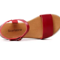 Sandales Compensées Scarlatine 34529 Rouge
