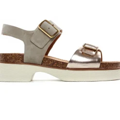 Sandales Fugitive Midor Velour Ciment
