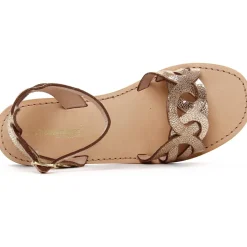 Sandales Les Tropeziennes Hireen Or Craquele