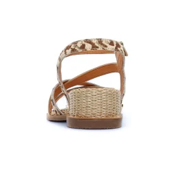 Sandales Mamzelle Olim Leo Beige Or