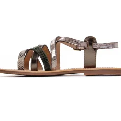 Sandales Plates Les Tropeziennes Hapaxgum Kaki Multi