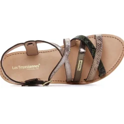 Sandales Plates Les Tropeziennes Hapaxgum Kaki Multi