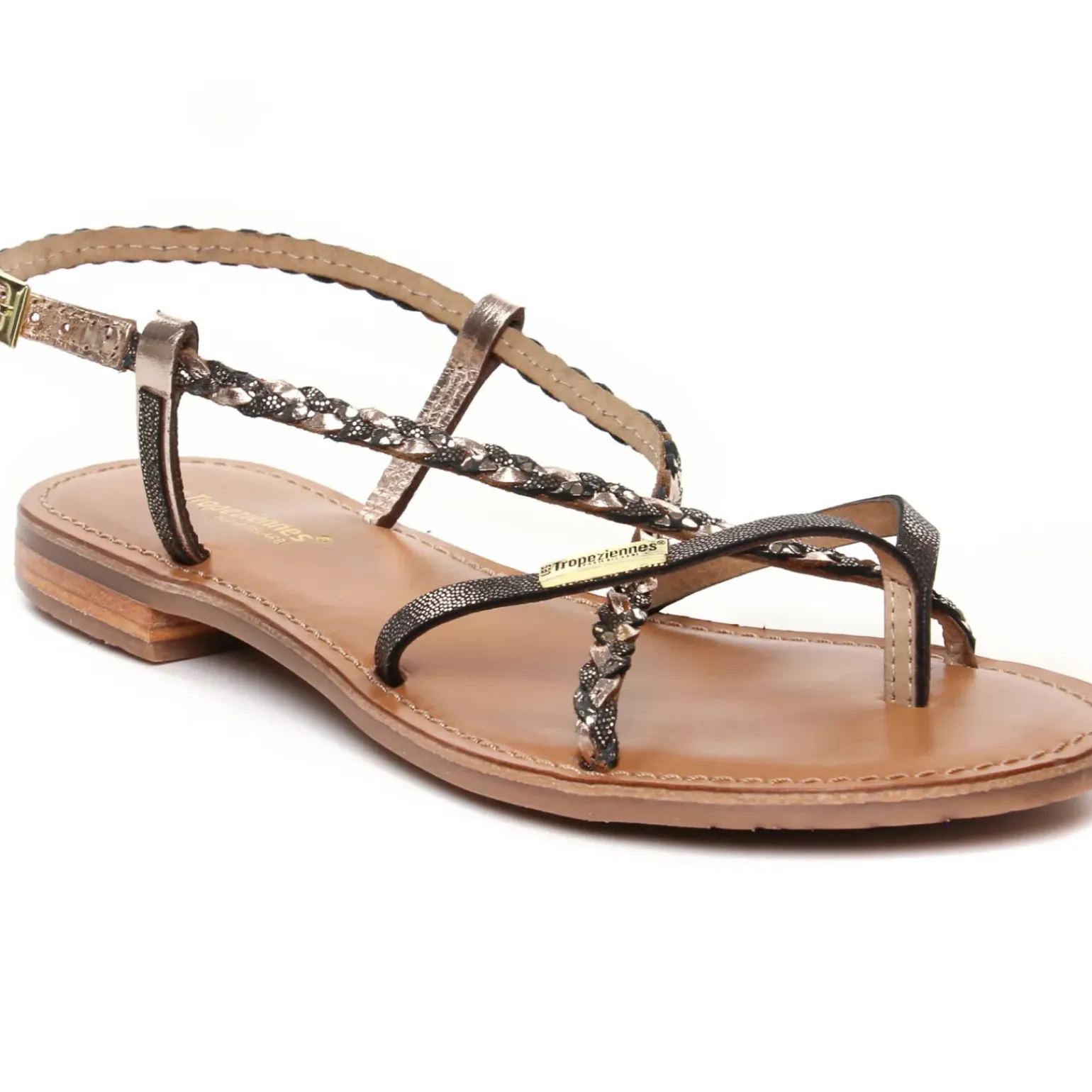 Sandales Plates Les Tropeziennes Monatres Noir Irise