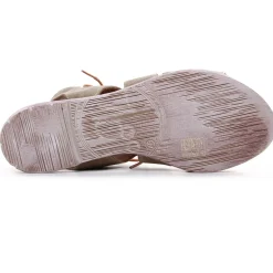 Sandales Plates Lune Et L Autre Sidonie Bronze Daim