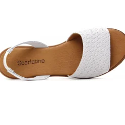 Sandales Plates Scarlatine 30635 Blanc