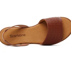 Sandales Plates Scarlatine 30635 Cognac