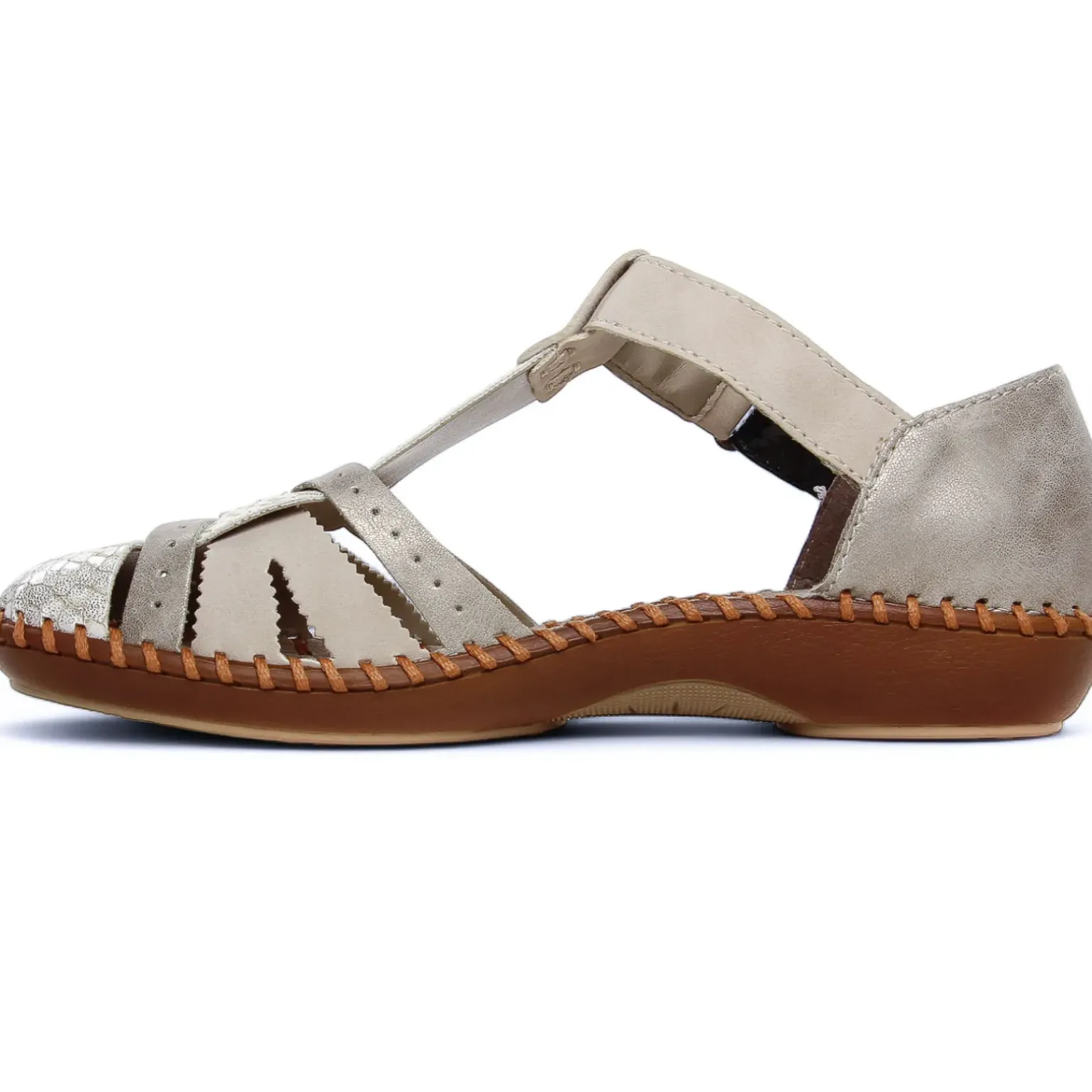 Sandales Rieker M1650-60 Off White Perle