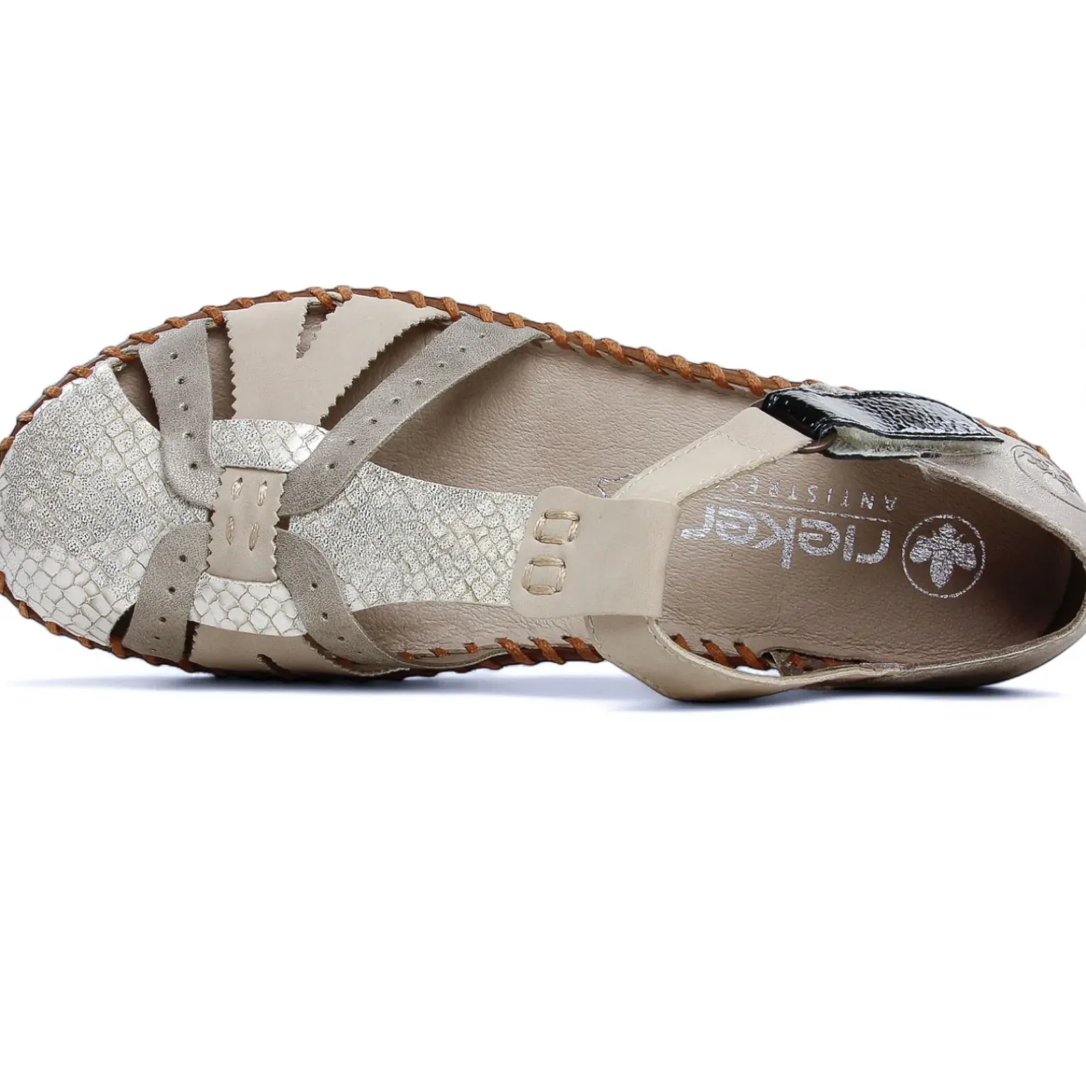 Sandales Rieker M1650-60 Off White Perle