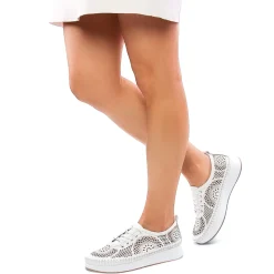 Tennis Plateforme Scarlatine Okapi Blanc